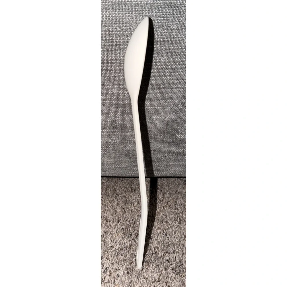 Rubbermaid Vtg Spoon Long White Nylon  Solid Serving Cooking Basting 1973